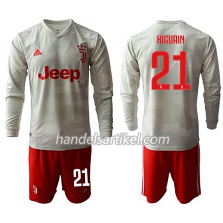 Juventus Turin HIGUAIN 21 Kinder Auswärts Trikotsatz 2019/20 Langarm (+ Kurze Hosen)